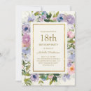 Search for 18th blue birthday invitations Botanical