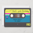 Search for 80s 40th birthday invitations Cassette tape