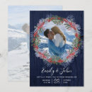 Search for elegant christmas wedding invitations Navy blue