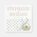 Search for mint green wedding napkins Pastel