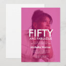 Search for hot pink 50th birthday invitations 50 year old
