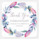 Search for floral wreath thank you stickers Blue