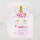 Search for rainbow party invitations Gold glitter