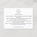 Search for jewelry care business cards Jewellery