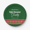 Search for ugly christmas sweater plates Red and green