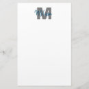 Search for monogram business stationery paper Initial