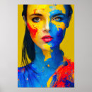 Search for abstract face posters Blue