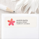 Search for pink plumeria return address labels Nature