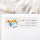 Search for abstract blue return address labels Boho