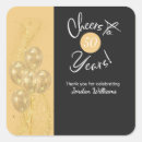 Search for womans black gold party stickers 50th birthday party