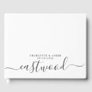 Search for monogrammed wedding guest books Minimalist