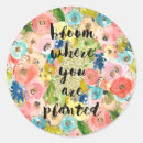 Search for bloom where you are planted stickers Watercolor