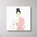 Search for blonde canvas prints Pink