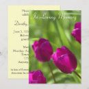 Search for tulips funeral invitations Remembrance