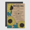 Search for yellow and teal wedding invitations Sunflowers