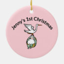 Search for stork christmas tree decorations Pink