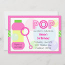 Search for bubble party invitations Pink