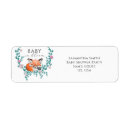 Search for fox baby shower return address labels Greenery