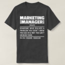 Search for marketing manager tshirts Management