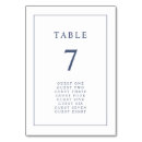 Search for navy blue numbers table cards Formal