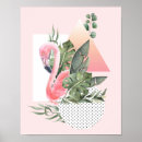 Search for tropical flamingo posters Watercolor