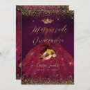 Search for burgundy masquerade party invitations Glitter