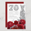 Search for silver 70th birthday invitations Diamonds
