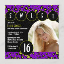 Search for sweet and sassy birthday invitations Black