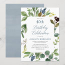 Search for dusty blue birthday invitations Watercolor