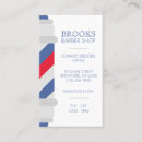 Search for barber pole business cards Blue
