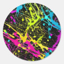Search for bright neon stickers Paint splatter