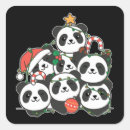 Search for funny panda stickers Christmas tree