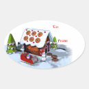 Search for houses oval stickers Gingerbread
