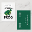 Search for frog business cards Professional