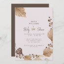 Search for pink and brown baby shower invitations Boho