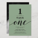 Search for green 1st birthday invitations Simple