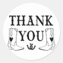 Search for cowboy wedding stickers Thank you