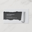 Search for teared business cards Cool