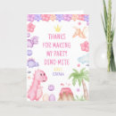 Search for dinosaur birthday thank you cards Pink