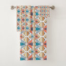 Search for coral and teal bath towels Geometric