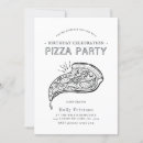 Search for pizza birthday invitations Simple