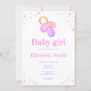 Search for pacifier baby shower invitations Pink