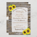 Search for country western lace wedding invitations Sunflowers
