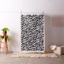 Search for black leopard animal print fabric White