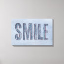 Search for smiling canvas prints Blue