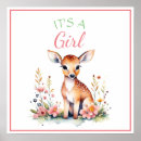 Search for deer watercolor posters Pink baby shower
