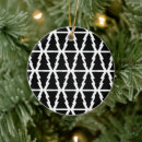 Search for black and white pattern christmas tree decorations Simple