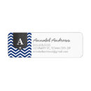 Search for navy chevron return address labels Cute