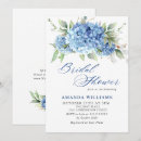 Search for blue hydrangea bridal shower invitations Greenery