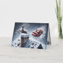 Search for santa claus chimney christmas cards Reindeer